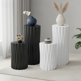 轻奢高级感花盆底座客厅雕塑摆件增高展示台创意艺术花架子置物架