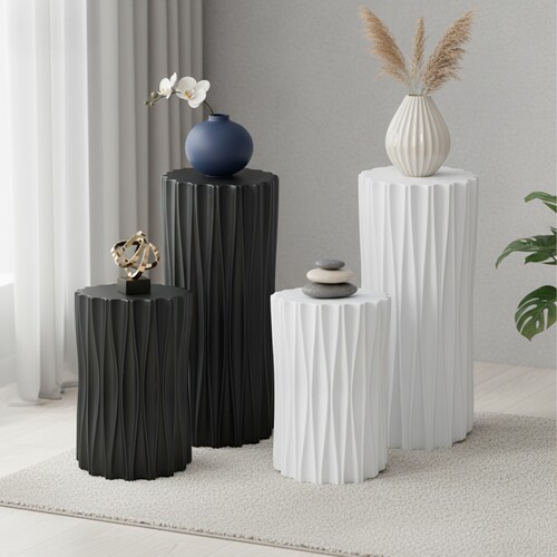 轻奢高级感客厅艺术花架