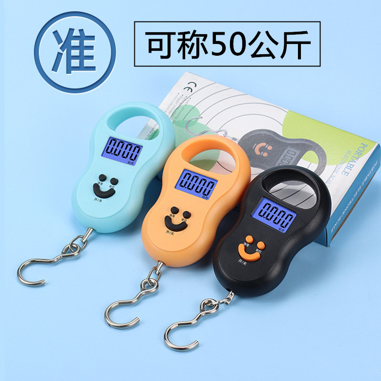 威衡100斤迷你称重电子称便携式手提秤高精度家用快递称小秤钩秤