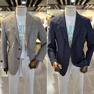 2025年秋季新款EDITION米色藏青色男士商务休闲口袋西服外套2色