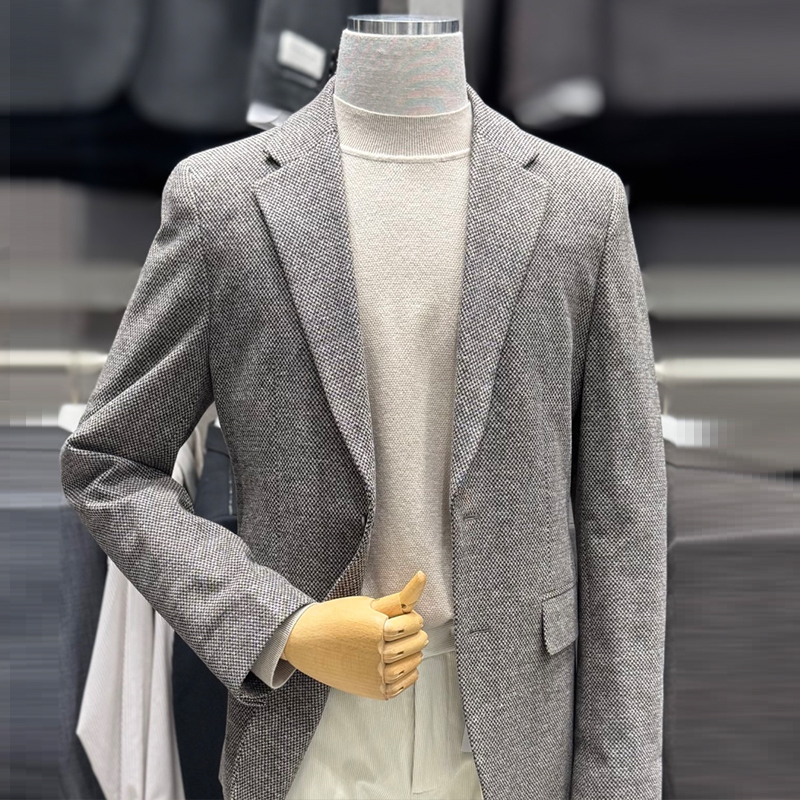 两粒单排扣男士商务休闲西服上衣