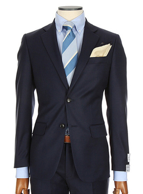 #国内现货165码春秋款ZIOZIA藏青色商务正装西服上衣男士职业外套