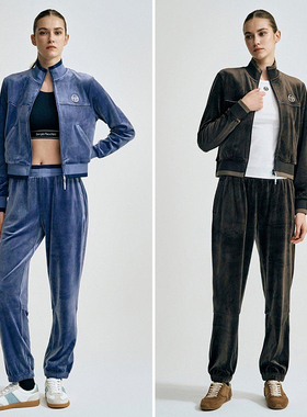 0130秋冬sergio tacchini赛尔吉奥塔奇尼女网球丝绒束脚运动套装R