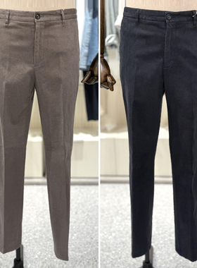 2025冬装EDITION韩版浅棕色弹性弹力棉质修身男士休闲裤长裤子3色