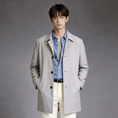 EDITION米色休闲中长款 春款 风衣男 安孝燮明星同款 $国内现货180码