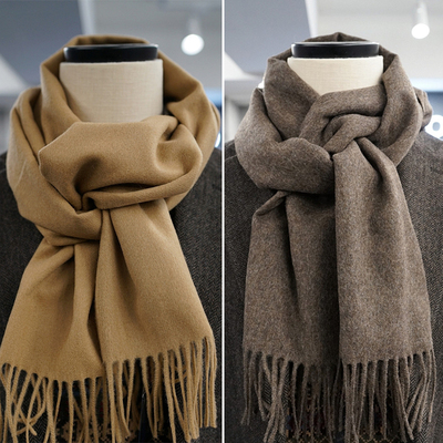 BASSO冬季精致韩风男围巾