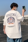 2025年夏季青少年趣味发泡印花短袖圆领休闲宽松T恤T88201-P45，男装T恤，电商A062