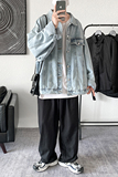 秋季新款宽松休闲工装外套青少年流行纯色牛仔夹克JK821-P75控85，男装夹克，电商A062