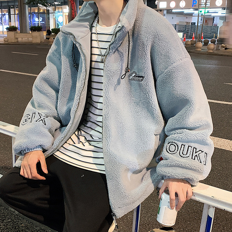 2025冬季羊羔绒外套刺绣棉衣加绒棉袄潮棉服外套MY886-P105控138,男装棉衣,电商A062