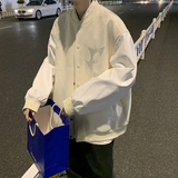 男生秋季高级感休闲夹克双层毛呢拼皮刺绣烫钻棒球服JK11-P70控85，男装夹克，电商A062