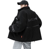 2025冬季羊羔毛加厚棉衣青年立领休闲外穿棉服拉链刺绣MY886-P105，男装棉衣，电商A062