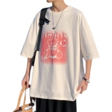 2025夏季港风圆领T恤衫男小熊短袖时尚短TDSA062--T8850—P35，男装T恤，电商A062