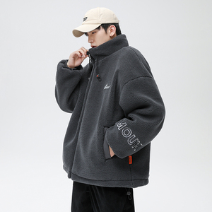 2025冬季羊羔毛加厚棉衣青年立领休闲外穿棉服拉链刺绣MY886-P105