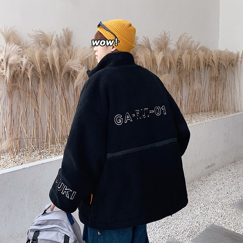 2025冬季羊羔绒外套刺绣棉衣加绒棉袄潮棉服外套MY886-P105控138,男装棉衣,电商A062