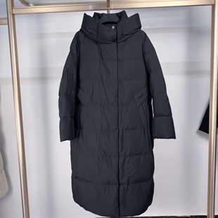 2024新商场羽绒服专柜正品休闲代潮流简约宽松连帽购女保暖中长款