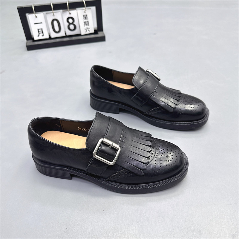 真皮女鞋2026春新款牛皮厚底流苏布洛克雕花乐福鞋英伦百搭小皮鞋,女鞋,牛津鞋/布洛克鞋/德比鞋,淘宝优惠券,粉丝福利购,淘宝优惠卷