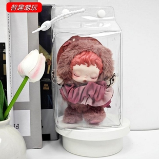 SP冬日乐章牛奶盒溜娃包SKULLPANDA光织园系列搪胶挂件保护套防尘