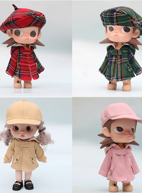 zsiga娃衣嘎子姐衣服1/8可动人偶时尚风衣外套着替20CM玩偶长褂子