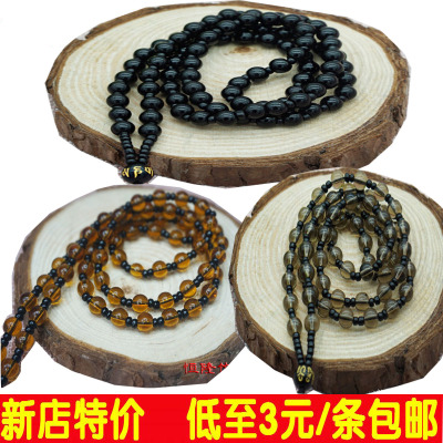 编织水晶玛瑙项链挂绳翡翠吊坠