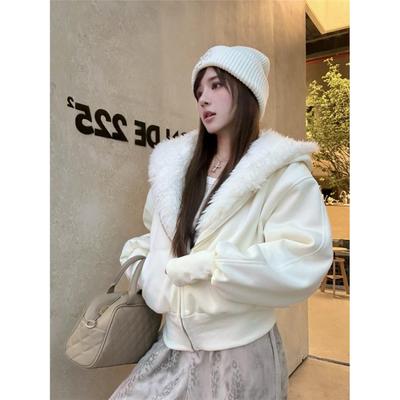 PPHOME美式大毛领加绒连