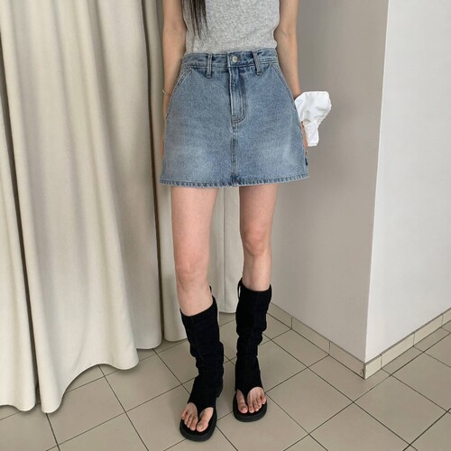 韩国东大门26春夏PI2正品高腰显瘦A字牛仔短裤百搭防走光裙裤983