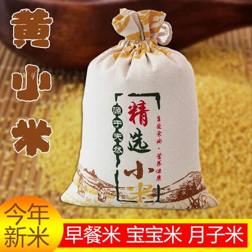 西北甘肃农产品庆阳环县黄小米粥 精选月子米5斤什社新米五谷杂粮