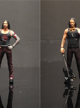 1/64/1/43人偶SZ出品赛博朋克银手强尼基努里维斯模型摆件