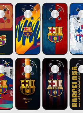 巴塞罗那巴萨足球队徽适用华为mate70pro手机壳黑色60pro+新款40E硅胶软30Epro全包Z20X来图定制畅享S50PLUS