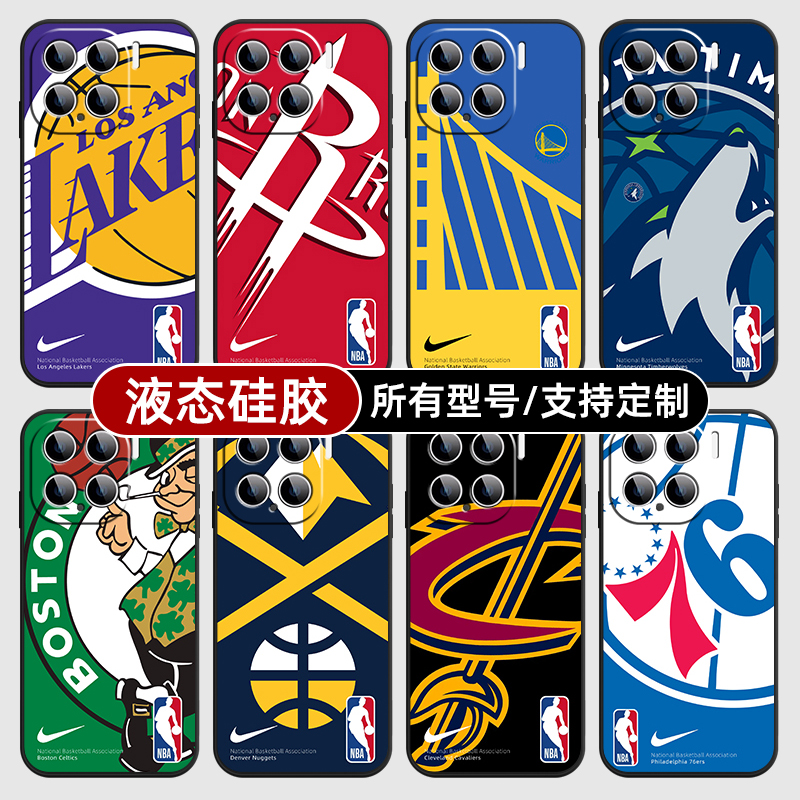 NBA队徽标志湖人勇士适用小米15手机壳14ultra13硅胶软12pro天玑版11X来图10T9se8保护套3civi4定制1S2黑色