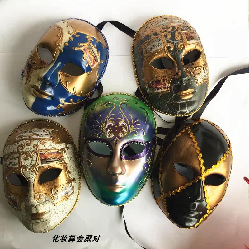 CO万圣节威尼斯面具全脸手工彩绘意大利成人男女金粉格子面具|msdalam kategori mod main/animasi/Zhou Bian/cos/permainan papan, Parti/Magic Supplies, alat pihak/hiasan, topeng - dari Buy2taobao.com untuk memberikan perkhidmatan ejen Taobao profesional membeli