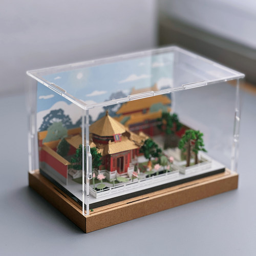 立体纸雕纸模四季DIY纸风景