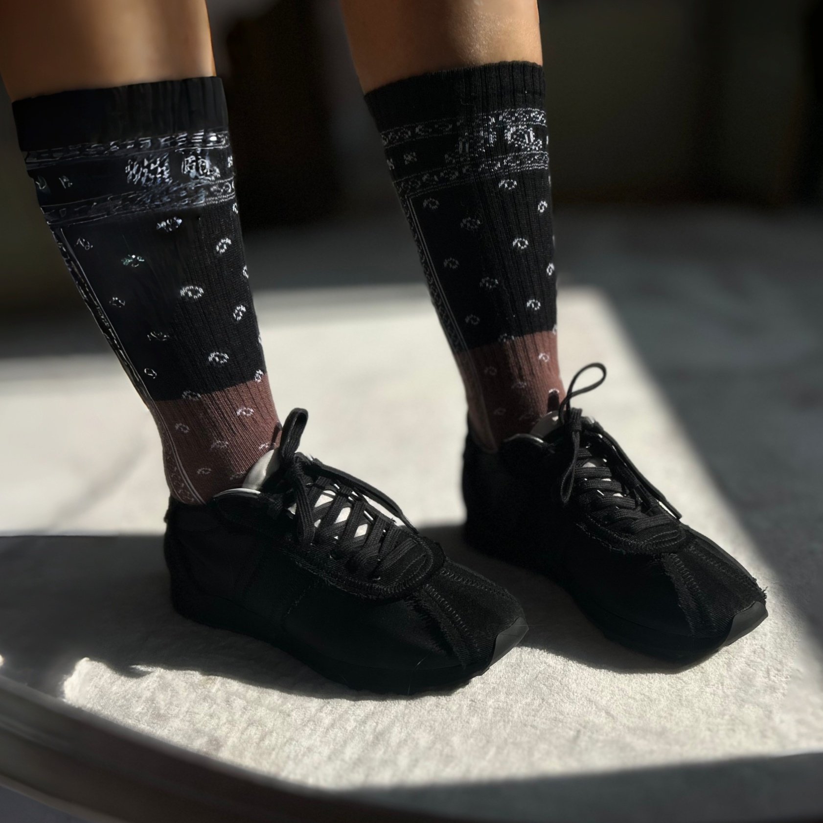 复古德训鞋女黑色平底系带跑鞋风格休闲运动鞋女百搭潮鞋轻便防滑