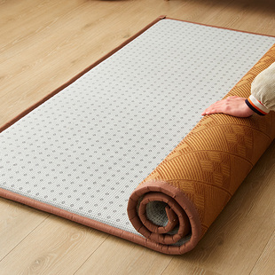 夏季冰藤席加厚凉席床垫家用冰丝榻榻米席子可折叠软席地垫定制