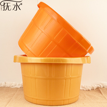 加厚牛筋泡脚盆耐摔足浴桶加深洗脚盆桶家用按摩足疗店用非木桶盆