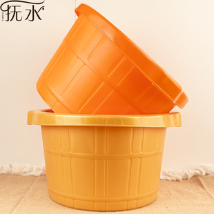 加厚牛筋泡脚盆耐摔足浴桶加深洗脚盆桶家用按摩足疗店用非木桶盆