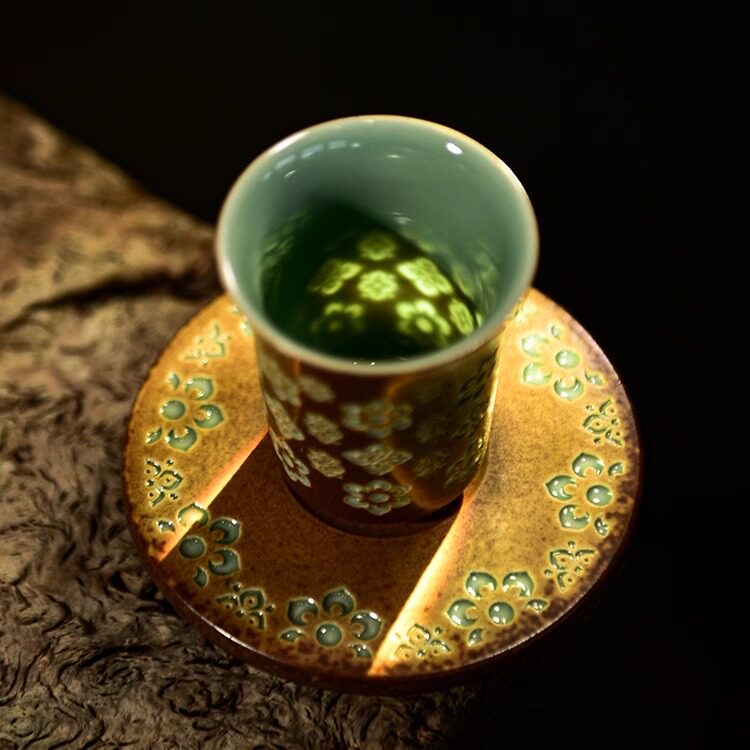 瓷茶记李斌大唐宝相花手工杯盏主人杯陶瓷套装茶具男女送礼高档