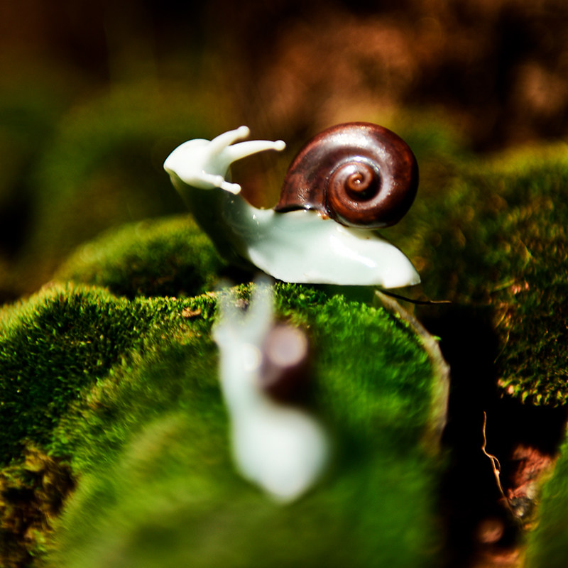 周靖波手工捏塑陶瓷款龙泉青瓷茶宠精品摆件创意蜗牛茶道配件茶具