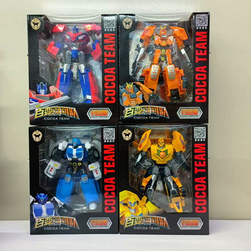 儿童百变可可队合金黄蜂跑车变形汽车机器人模型手办玩具男孩礼物