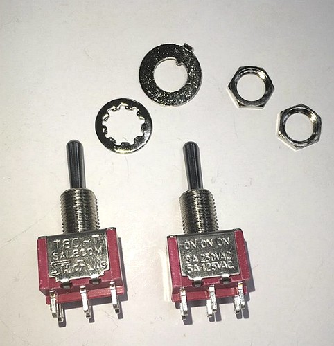 三通钮子开关开开开进口钮子开关6脚3档ON-ON-ON