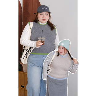 zooobaby11.26晚八点 背心上衣 韩系圆领针织马甲叠穿无袖