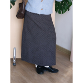 zooobaby12 08韩系简约爱心平铺显瘦A字半身裙子