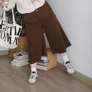 休闲裤 韩系简约百搭显瘦七分裤 子 08早春新品