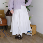 韩系木耳边A字伞裙百搭半身裙子 08早春新品