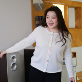 上衣 韩系简约彩扣百搭显瘦针织开衫 08早春新品
