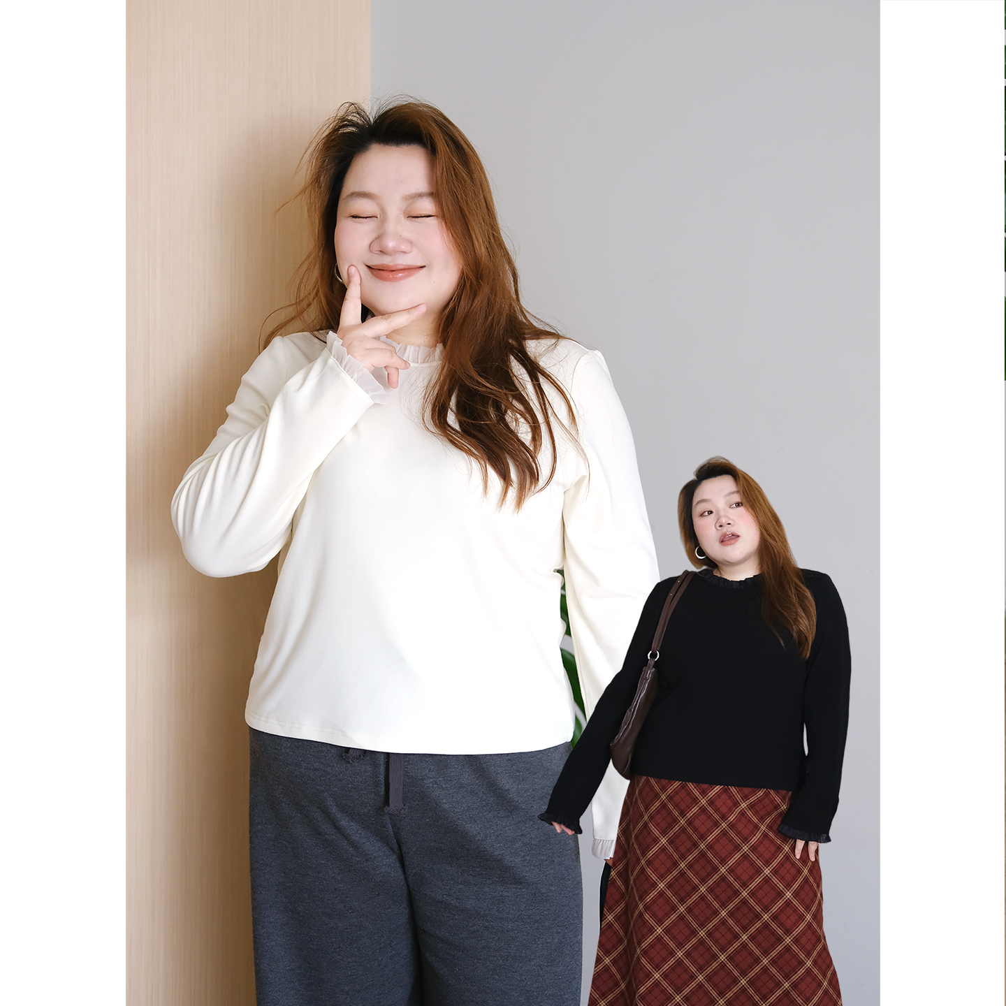 zooobaby10/20韩系简约蕾丝拼接半高领打底衫女宽松显瘦上衣