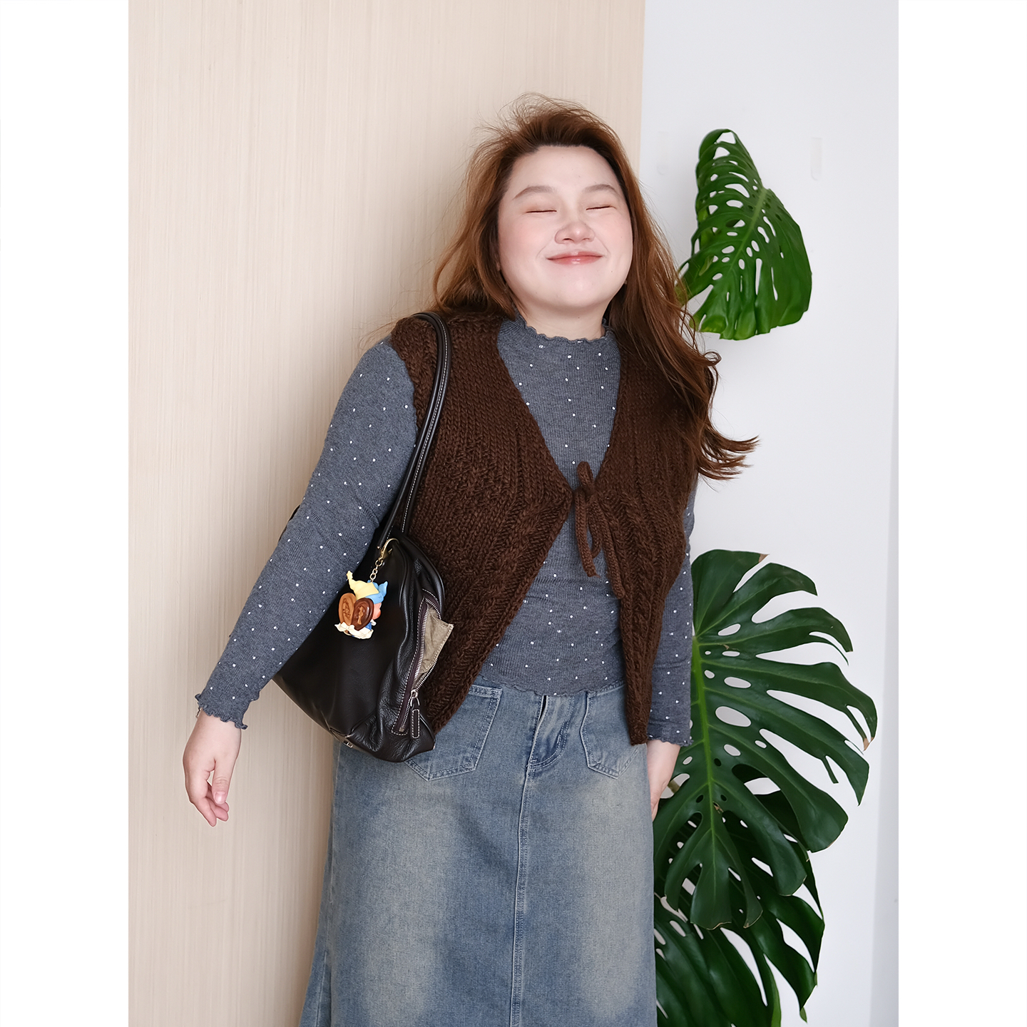 zooobaby11/24韩系简约纯色针织无袖背心百搭上衣