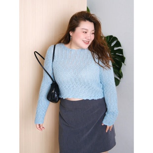 zooobaby08 套头毛衣宽松上衣 27韩系简约纯色百搭圆领短款