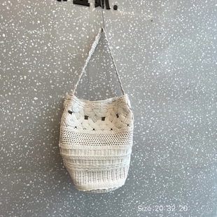 新款镂空编织托特包海边度假沙滩包2026新潮时尚复古大容量单肩包
