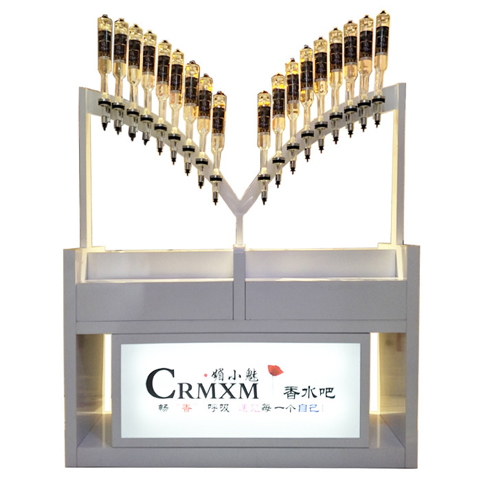 新款香水吧展柜单侧做18款或两侧做36款散装香水支持订做加工贴牌