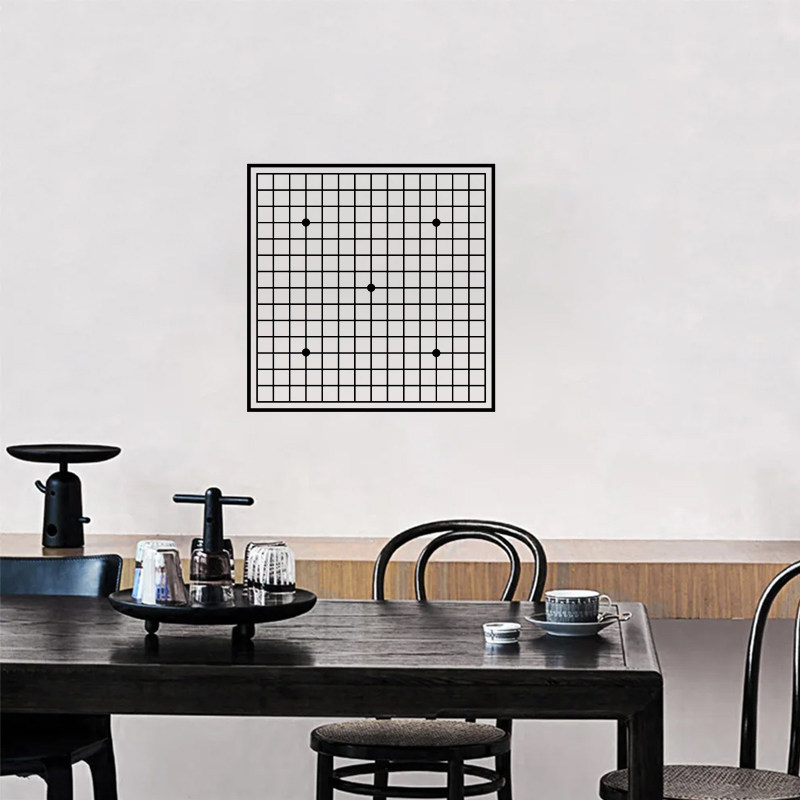 五子棋围棋棋盘墙贴画镂空PVC防水壁纸玻璃桌面居家装饰墙壁贴纸,家居饰品,软装墙贴,淘宝优惠券,粉丝福利购,淘宝优惠卷